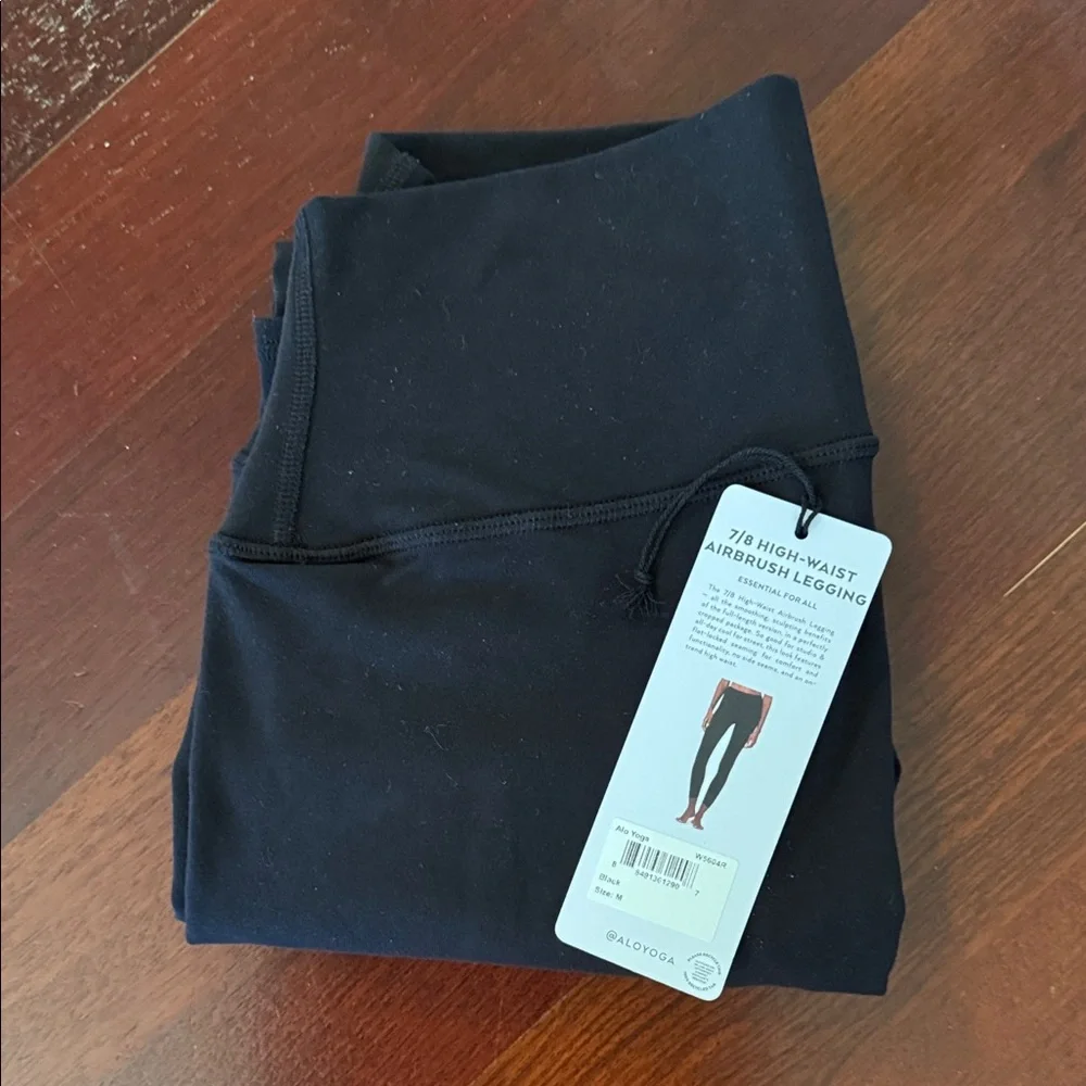 ALO Yoga Black 7/8 High-Waist Airbrush Leggings size M - Picture 5 of 7